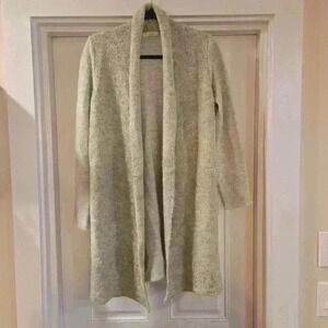 LC Waikiki Womens Long Sleeve Long Open Cardigan Taupe Size Small